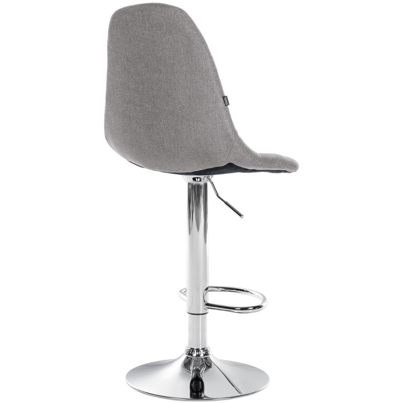 Tabouret de bar Elmore tissu C gris