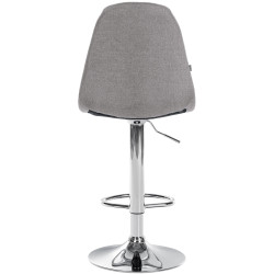 Tabouret de bar Elmore tissu C gris
