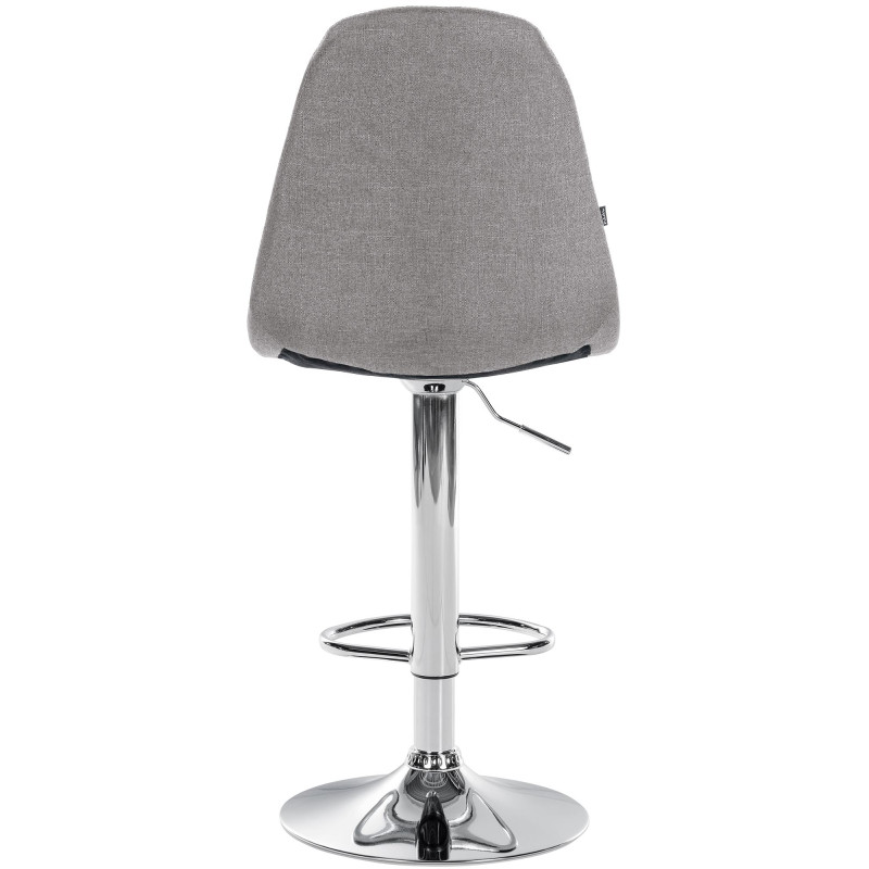 Tabouret de bar Elmore tissu C gris