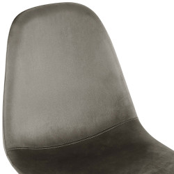 Chaise de salle à manger Napier en velours anthracite