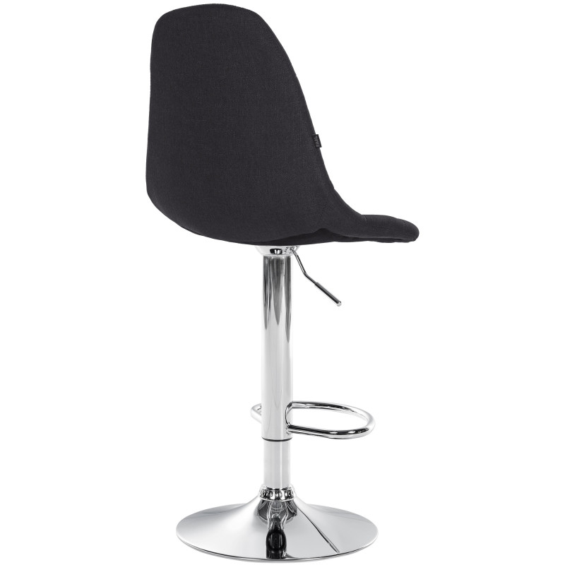 Tabouret de bar Elmore tissu C noir