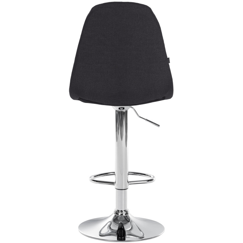 Tabouret de bar Elmore tissu C noir