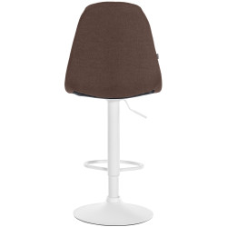 Tabouret de bar Elmore tissu W brun