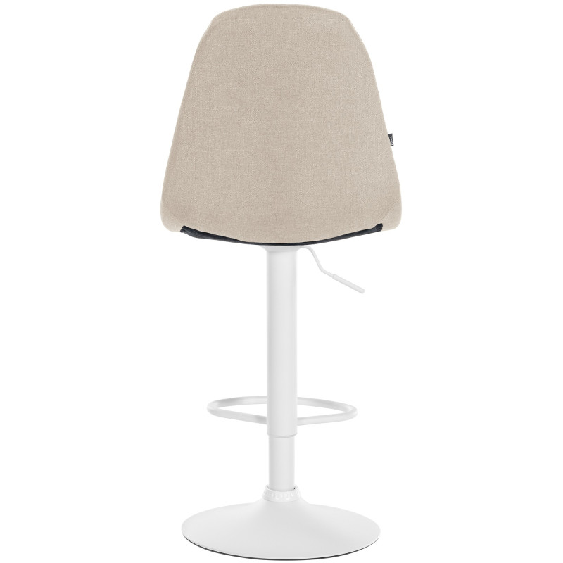 Tabouret de bar Elmore tissu W crème