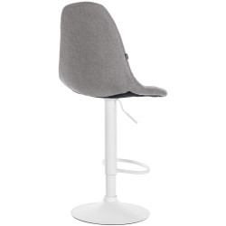 Tabouret de bar Elmore tissu W gris