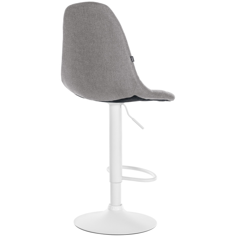 Tabouret de bar Elmore tissu W gris