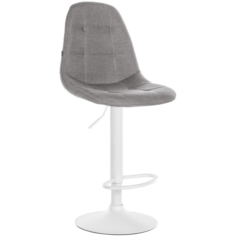 Tabouret de bar Elmore tissu W gris