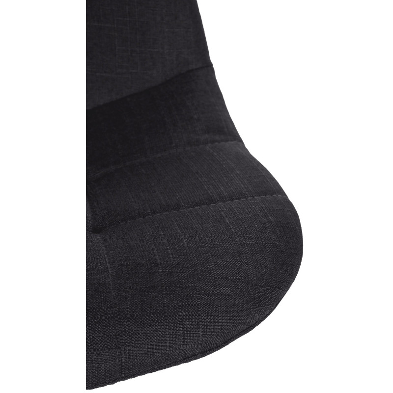 Tabouret de bar Elmore tissu W noir