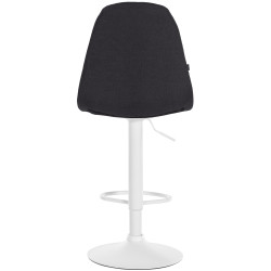 Tabouret de bar Elmore tissu W noir