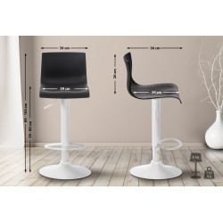Tabouret de bar Hoover W noir