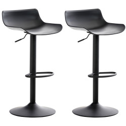 Lot de 2 tabourets de bar Aveiro noir