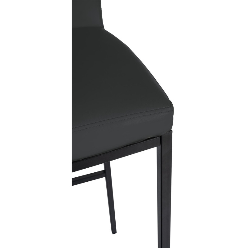 Tabouret de bar Freeport simili cuir B gris foncé