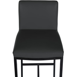 Tabouret de bar Freeport simili cuir B gris foncé