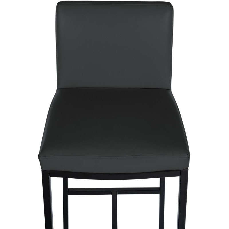 Tabouret de bar Freeport simili cuir B gris foncé
