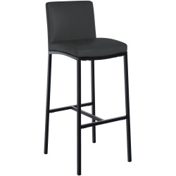 Tabouret de bar Freeport simili cuir B gris foncé
