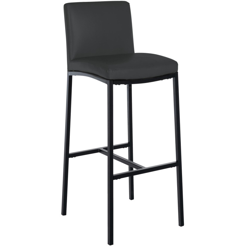 Tabouret de bar Freeport simili cuir B gris foncé