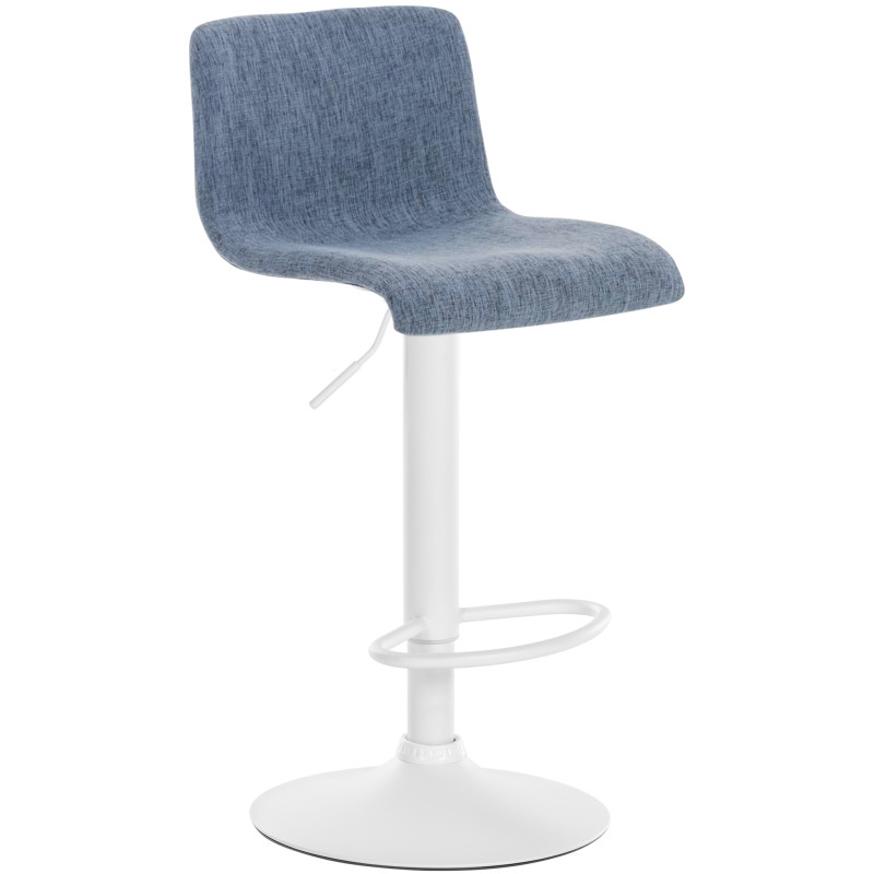 Tabouret de bar Hoover tissu W bleu