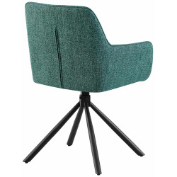 Lot de 2 chaises Tipton en tissu vert foncé