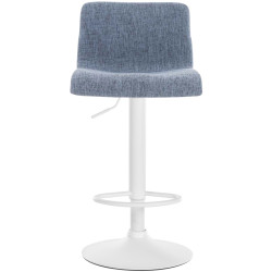 Tabouret de bar Hoover tissu W bleu