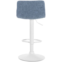 Tabouret de bar Hoover tissu W bleu