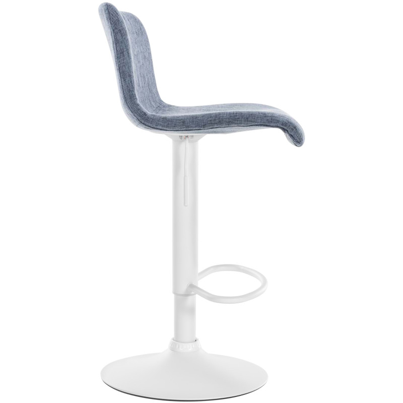 Tabouret de bar Hoover tissu W bleu