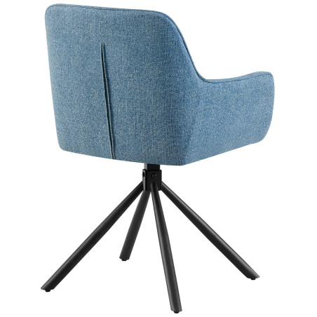 Lot de 2 chaises Tipton en tissu bleu