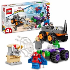 LEGO 10782 Marvel Spidey et Ses Amis Extraordinaires Le Combat Des Camions, Hulk contre le Rhino, Jouet Enfants +4 Ans