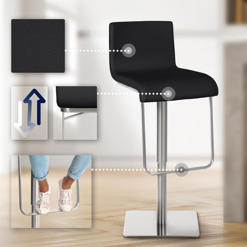 Tabouret de bar Limon E noir