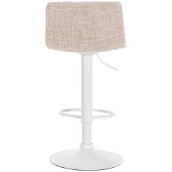 Tabouret de bar Hoover tissu W crème