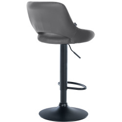 Tabouret de bar Milet simili cuir gris