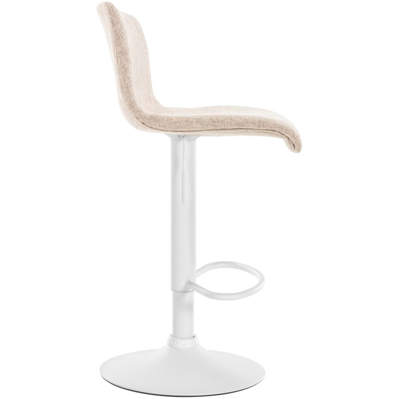 Tabouret de bar Hoover tissu W crème