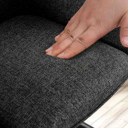 Ensemble de 2 chaises Tipton, tissu gris foncé