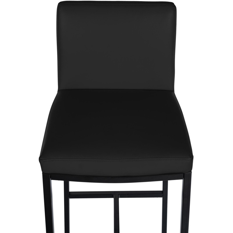 Tabouret de bar Freeport simili cuir B noir