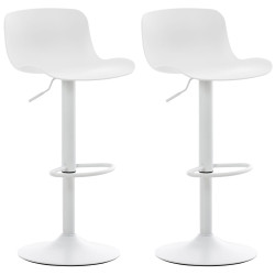 Lot de 2 tabourets de bar Almada en blanc