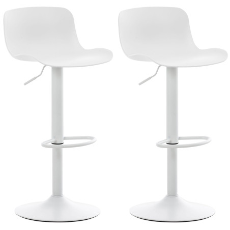 Lot de 2 tabourets de bar Almada en blanc