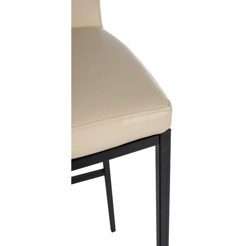 Tabouret de bar Freeport simili cuir B crème