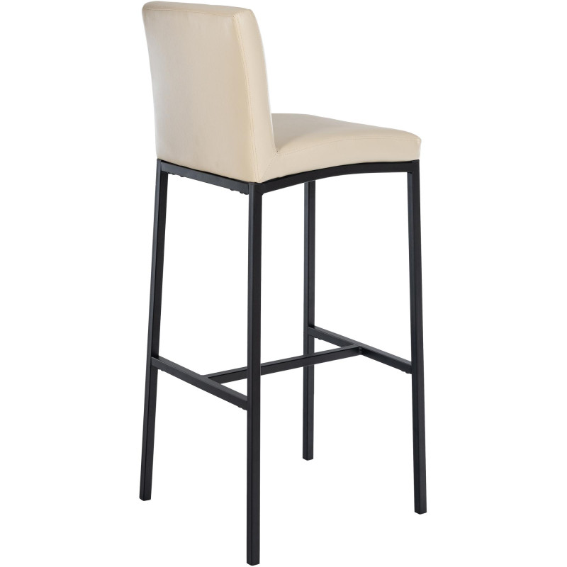 Tabouret de bar Freeport simili cuir B crème