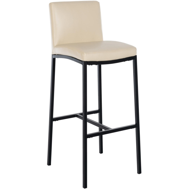Tabouret de bar Freeport simili cuir B crème