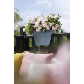 ELHO - Pot de fleurs -  Vibia Campana Flower Bridge 40 - Bleu Vintage - Balcon extérieur - L 26 x W 39 x H 22 cm