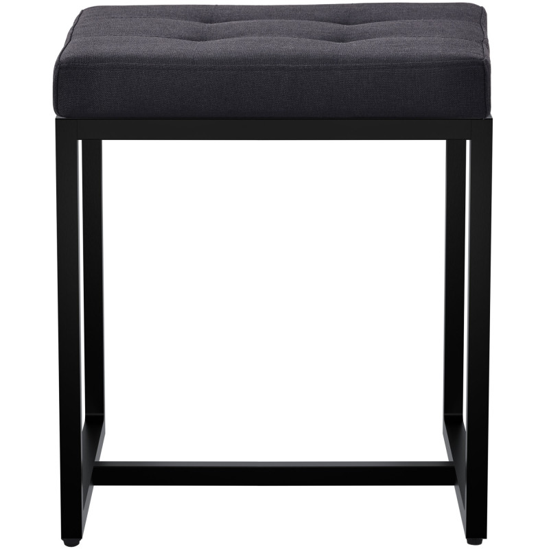 Tabouret en tissu Barci B noir