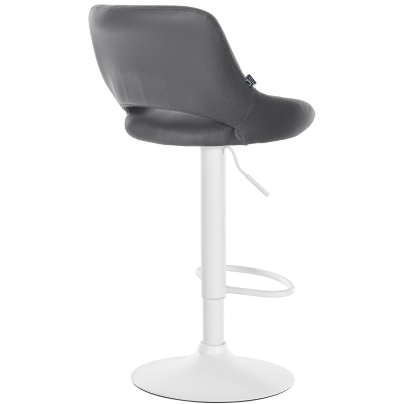 Tabouret de bar Milet en cuir artificiel gris