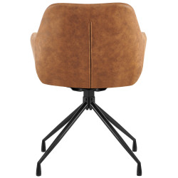 Lot de 2 chaises de salle à manger Welby Vintage marron clair