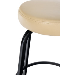 Tabouret de bar Kamari en cuir artificiel crème