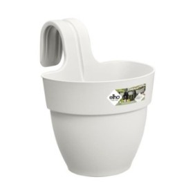 ELHO - Pot de fleurs -  Vibia Campana Easy Hanger Small - Blanc Soie - Balcon extérieur - L 24.1 x W 20.5 x H 26.5 cm