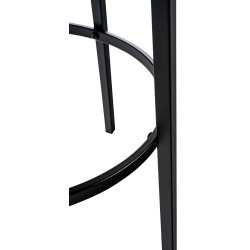 Tabouret de bar Kamari en cuir artificiel gris foncé