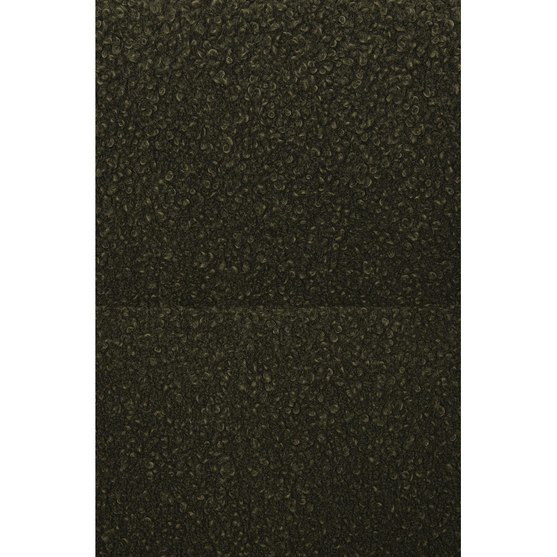 Chaise de salle à manger Merlinda en tissu Teddy vert foncé