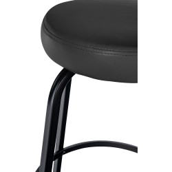 Tabouret de bar Kamari en cuir artificiel gris foncé