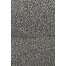 Chaise de salle à manger Merlinda en tissu Teddy gris