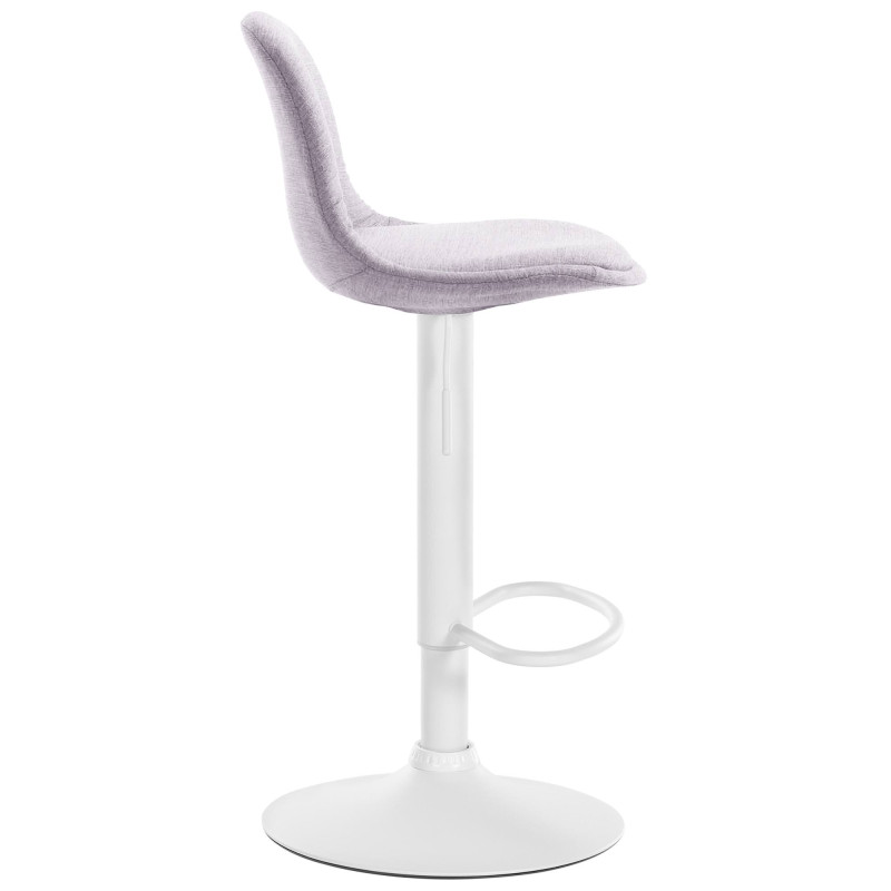 Tabouret de bar Kiel en tissu gris