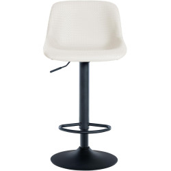 Lot de 2 tabourets de bar Loft simili cuir crème